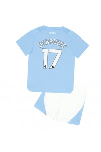 Manchester City Kevin De Bruyne #17 Babyklær Hjemme Fotballdrakt til barn 2023-24 Korte ermer (+ Korte bukser)